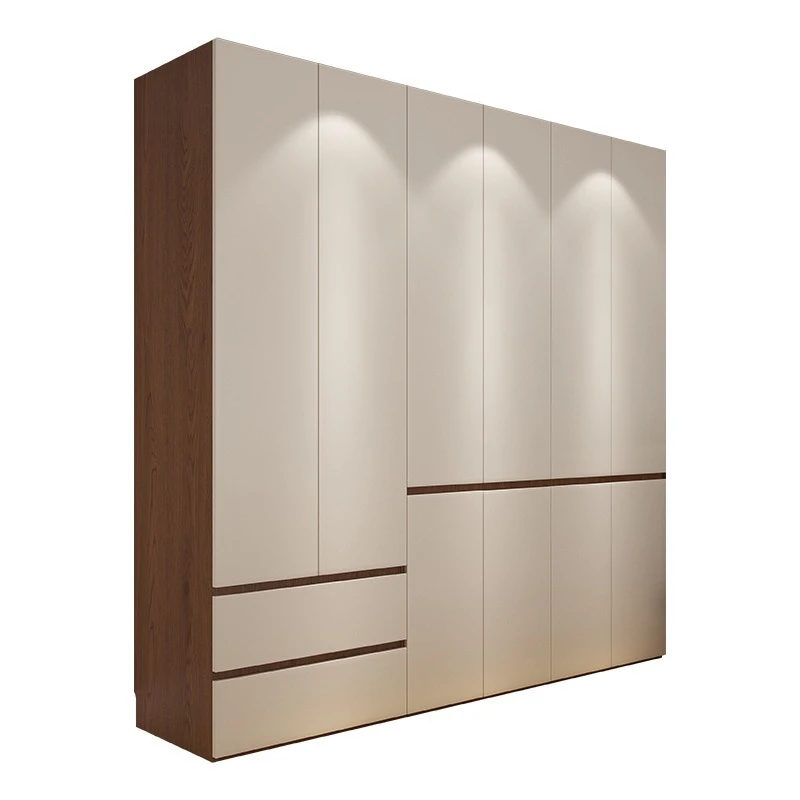Wardrobe household bedroom 18mm thickened board cabinet segmented free handle combination wardrobe
Wardrobe household bedroom 18mm thickened board cabinet segmented free handle combination wardrobe