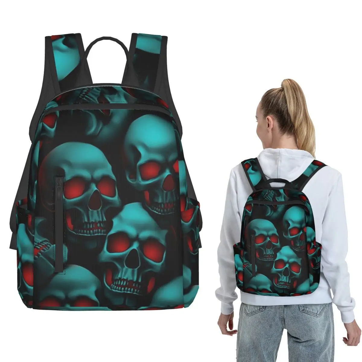 Skull With Red Eye Pattern Backpack Large Capacity Kids BookBag School Bag Shoulder Bags for Men Women
Skull With Red Eye Pattern Backpack Large Capacity Kids BookBag School Bag Shoulder Bags for Men Women