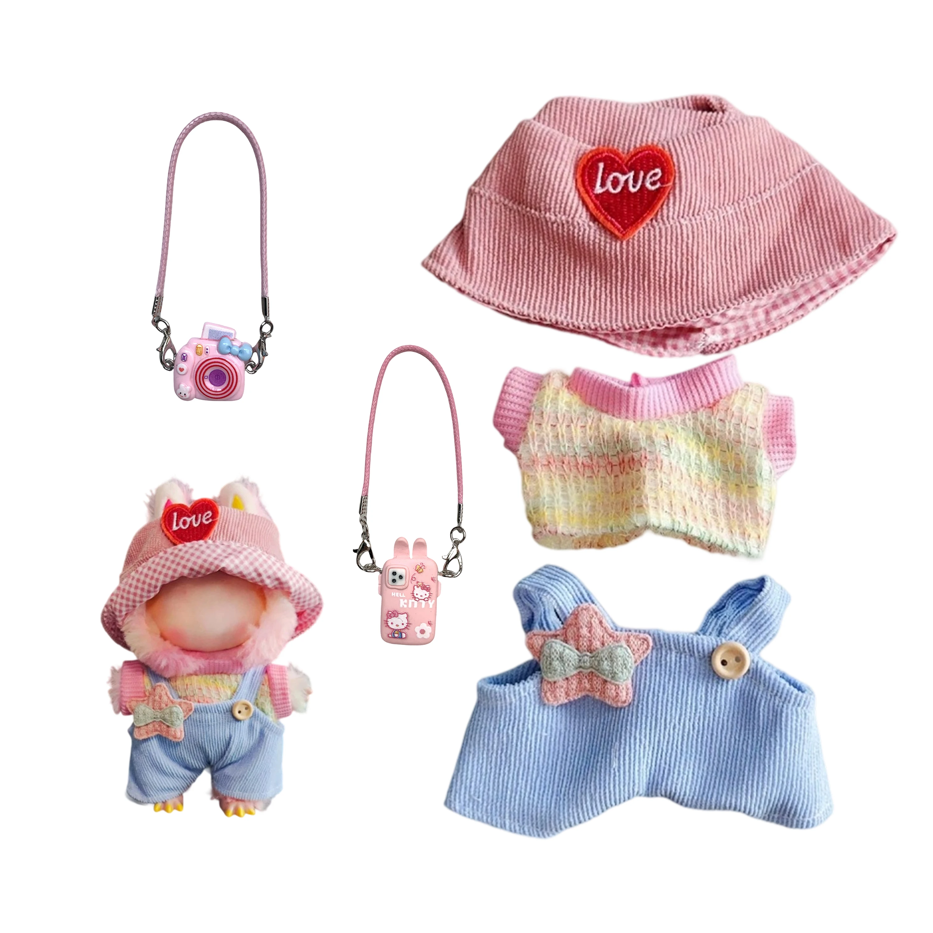 15/17cm clothes For labubu v1/v2/v3 pink set love outfits Cherry Decorated Jumpsuit Replacement for Decoration Accessories
15/17cm clothes For labubu v1/v2/v3 pink set love outfits Cherry Decorated Jumpsuit Replacement for Decoration Accessories