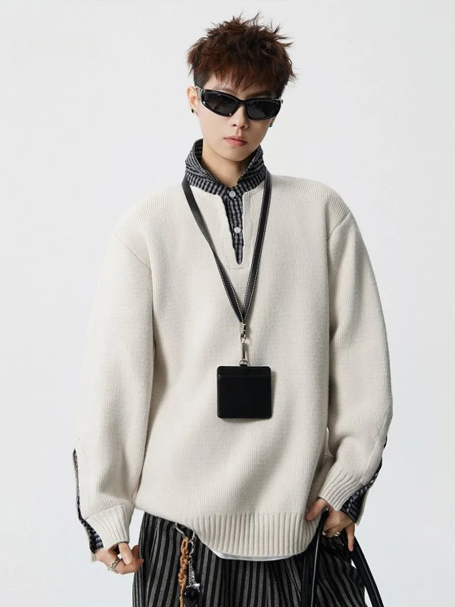 American Sle Thiened Knitted irt Collar Sweater Men's Inner Wear Casual Faion Winter Warm Polyester Fiber Long Sve
American Sle Thiened Knitted irt Collar Sweater Men's Inner Wear Casual Faion Winter Warm Polyester Fiber Long Sve