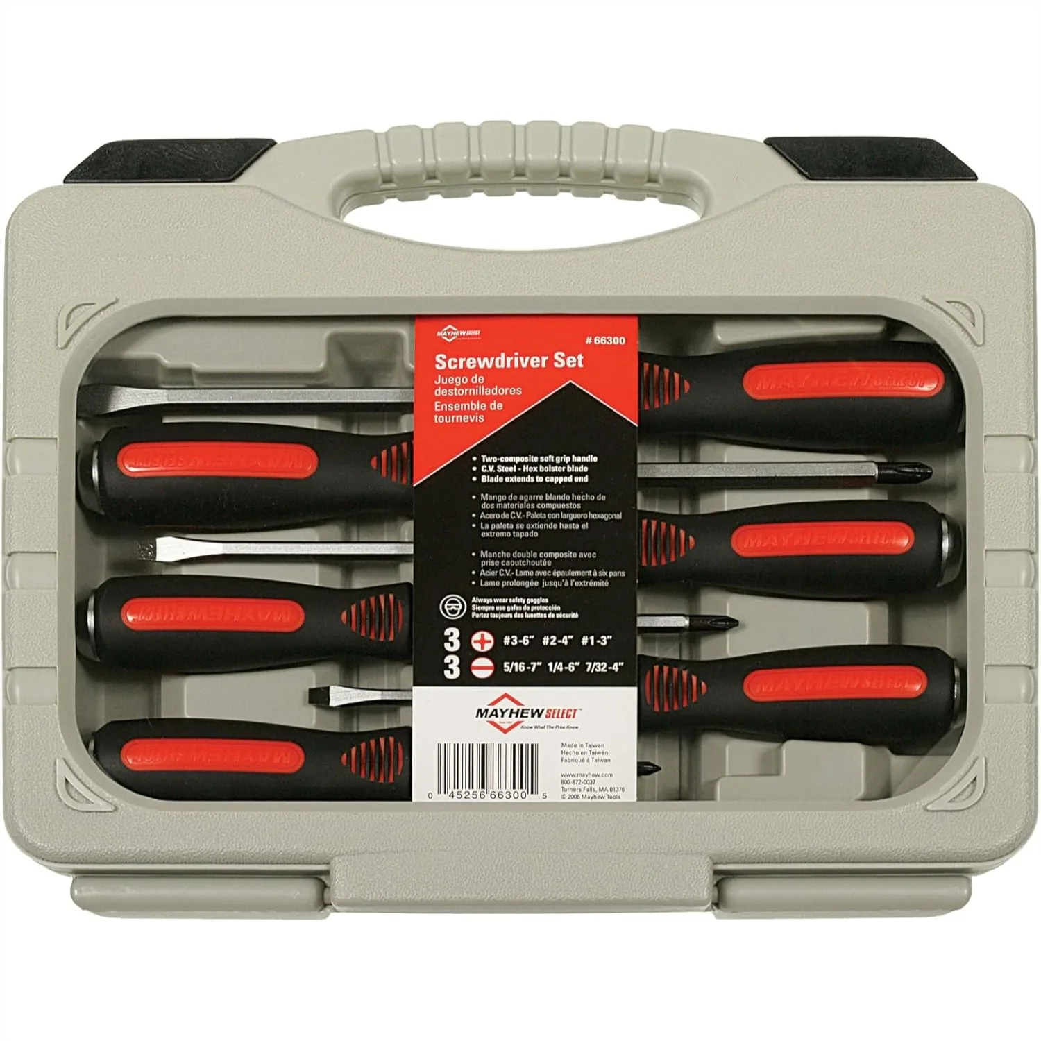 6-Piece Capped End Screwdriver Set, Phillips & Slotted, Comfort Grip
6-Piece Capped End Screwdriver Set, Phillips & Slotted, Comfort Grip