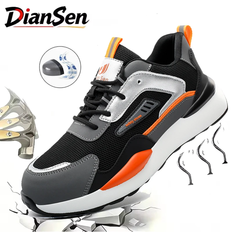 Construction Safety Shoes Men Anti smash Puncture Proof Steel Toe Work Shoes Protective Safety Boots Breathable Work Sneakers
Construction Safety Shoes Men Anti smash Puncture Proof Steel Toe Work Shoes Protective Safety Boots Breathable Work Sneakers