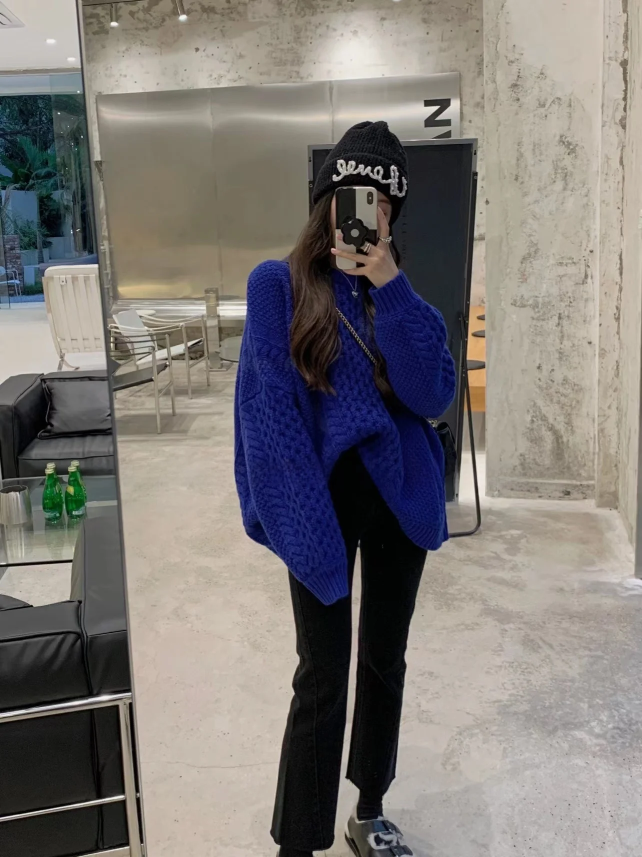 MMENGJA Klein Blue Twisted Wool Sweater Women's round Ne Loose ort Oversize Wool Top Pure Color Commute Sle Long Sve
MMENGJA Klein Blue Twisted Wool Sweater Women's round Ne Loose ort Oversize Wool Top Pure Color Commute Sle Long Sve