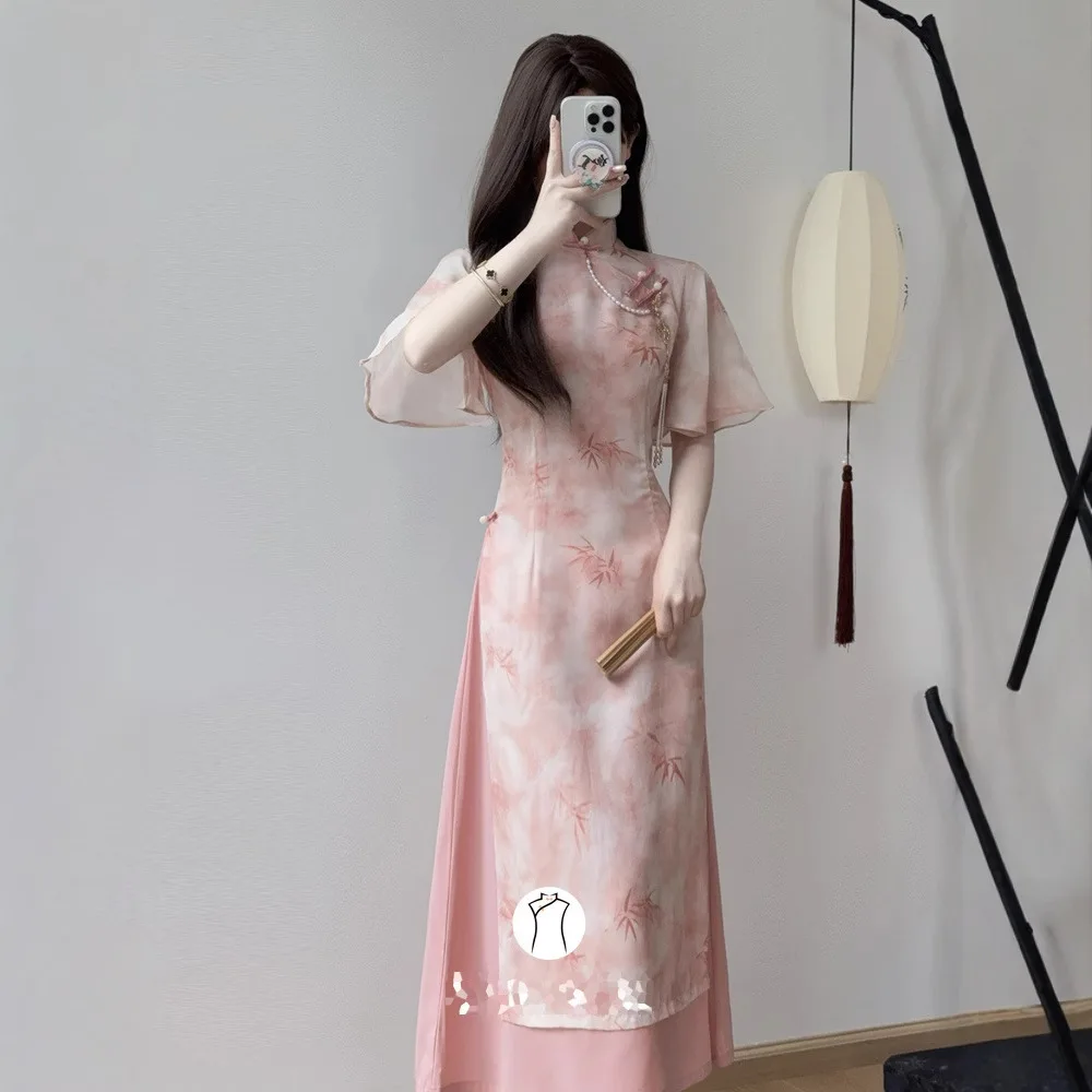 Traditional Chinese Clothing Green Cheongsam Summer High End Improved Modern Qipao Young Girls Party Dress Платье CH-122
Traditional Chinese Clothing Green Cheongsam Summer High End Improved Modern Qipao Young Girls Party Dress Платье CH-122