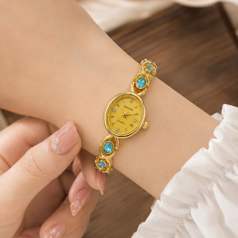 Fashion Women's Bracelet Watches Minimally Oval Dial Quartz Wristwatch for Woman Luxury Ladies Watch Clock Gift Reloj Mujer
Fashion Women's Bracelet Watches Minimally Oval Dial Quartz Wristwatch for Woman Luxury Ladies Watch Clock Gift Reloj Mujer