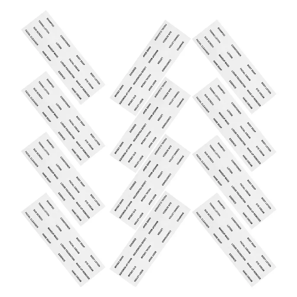 15 Sheets Removable Labels Easy Peel Shampoo Bathroom PVC Self Adhesive Dispenser Travel Toiletries Stickers Organizing Folder
15 Sheets Removable Labels Easy Peel Shampoo Bathroom PVC Self Adhesive Dispenser Travel Toiletries Stickers Organizing Folder