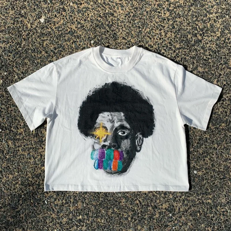 American retro trend funny portrait printed men T-shirt Y2k Goth Harajuku fashion loose couple round neck casual oversized shirt
American retro trend funny portrait printed men T-shirt Y2k Goth Harajuku fashion loose couple round neck casual oversized shirt
