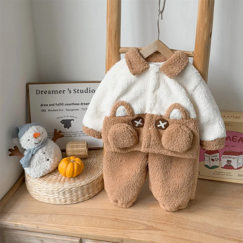 New Korean Style Baby Jumpsuit for Autumn and Winter Outings, Contrasting Colors To Keep Warm Baby Home Clothes
New Korean Style Baby Jumpsuit for Autumn and Winter Outings, Contrasting Colors To Keep Warm Baby Home Clothes