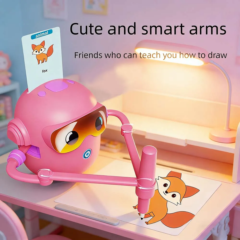 Small Early Interactive Educational Drawing Robot Art Enlightenment Automatic Painting Robot for Children with Pens & 100 Cards
Small Early Interactive Educational Drawing Robot Art Enlightenment Automatic Painting Robot for Children with Pens & 100 Cards