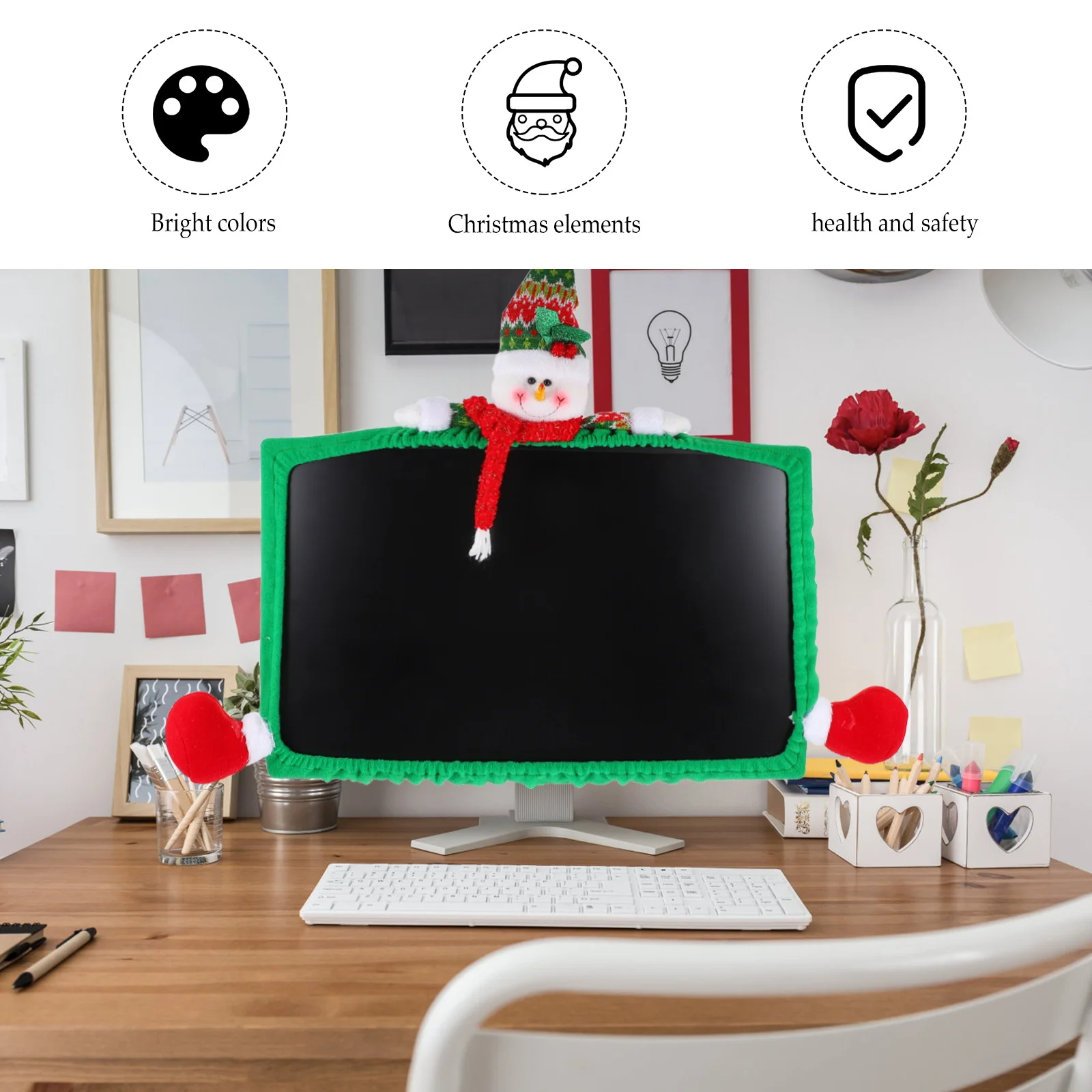 Snowman Monitor Cover Christmas Decoration For Computer Display Xmas Protective Slipcover Tabletop Decorative Case
Snowman Monitor Cover Christmas Decoration For Computer Display Xmas Protective Slipcover Tabletop Decorative Case