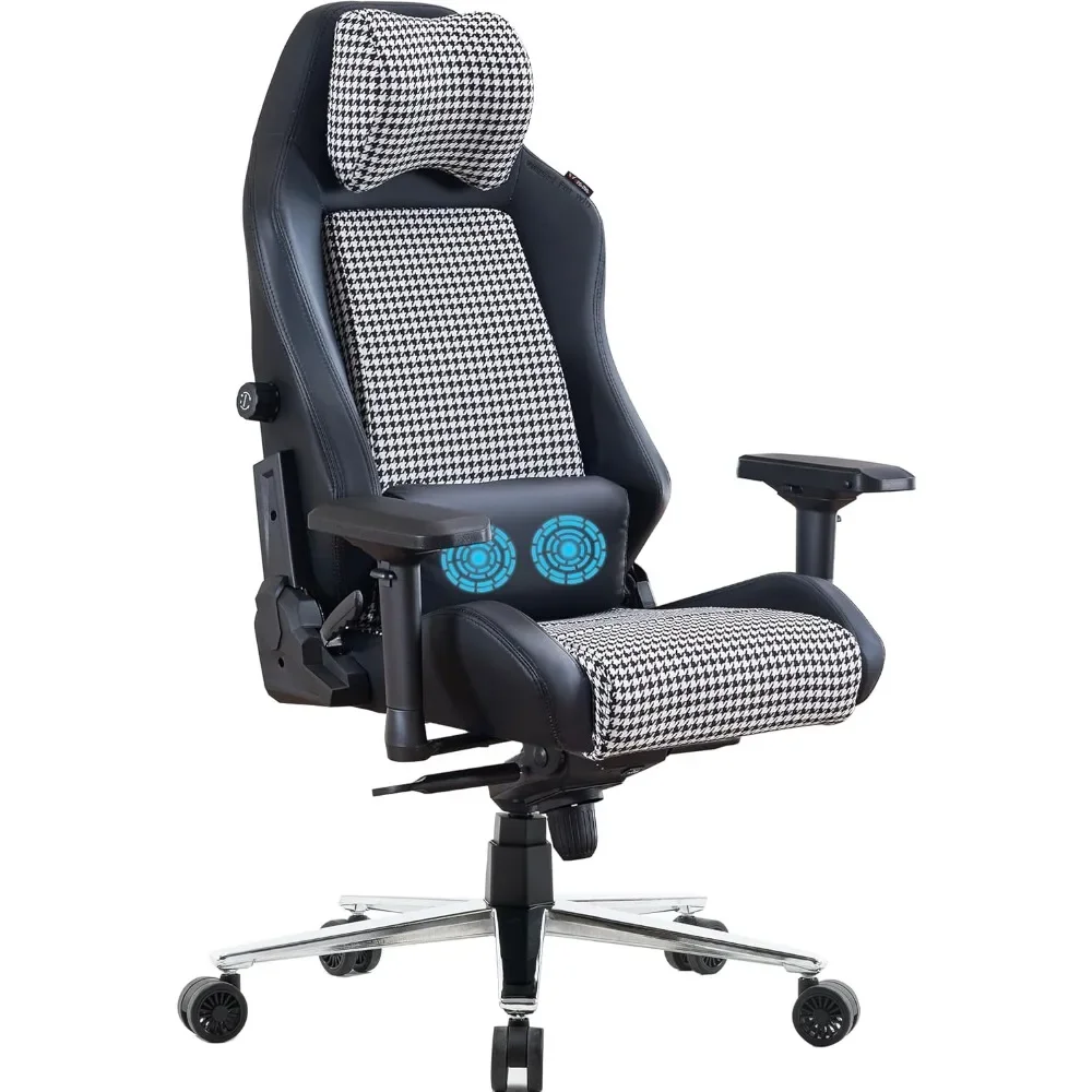 Gaming Chair, 4-Way and Massage Lumbar Support, 4D Armrest, Magnetic Headrest, Ergonomic Reclining PU Leather Gaming Chair
Gaming Chair, 4-Way and Massage Lumbar Support, 4D Armrest, Magnetic Headrest, Ergonomic Reclining PU Leather Gaming Chair