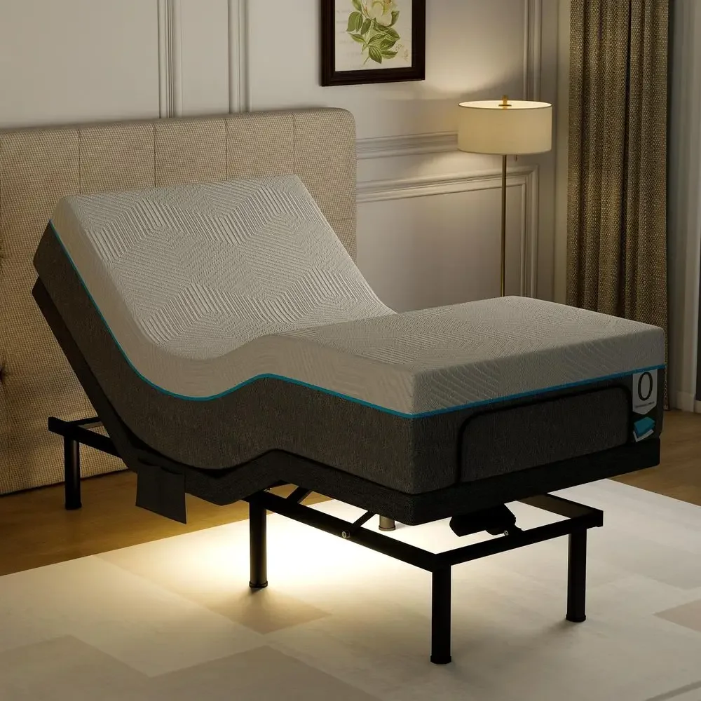 Split King Adjustable Bed Base with Massage, Smart Dual Motor Bed Frame with Wireless Remote, Zero Gravity amp AntiSnore Mode,
Split King Adjustable Bed Base with Massage, Smart Dual Motor Bed Frame with Wireless Remote, Zero Gravity amp AntiSnore Mode,
