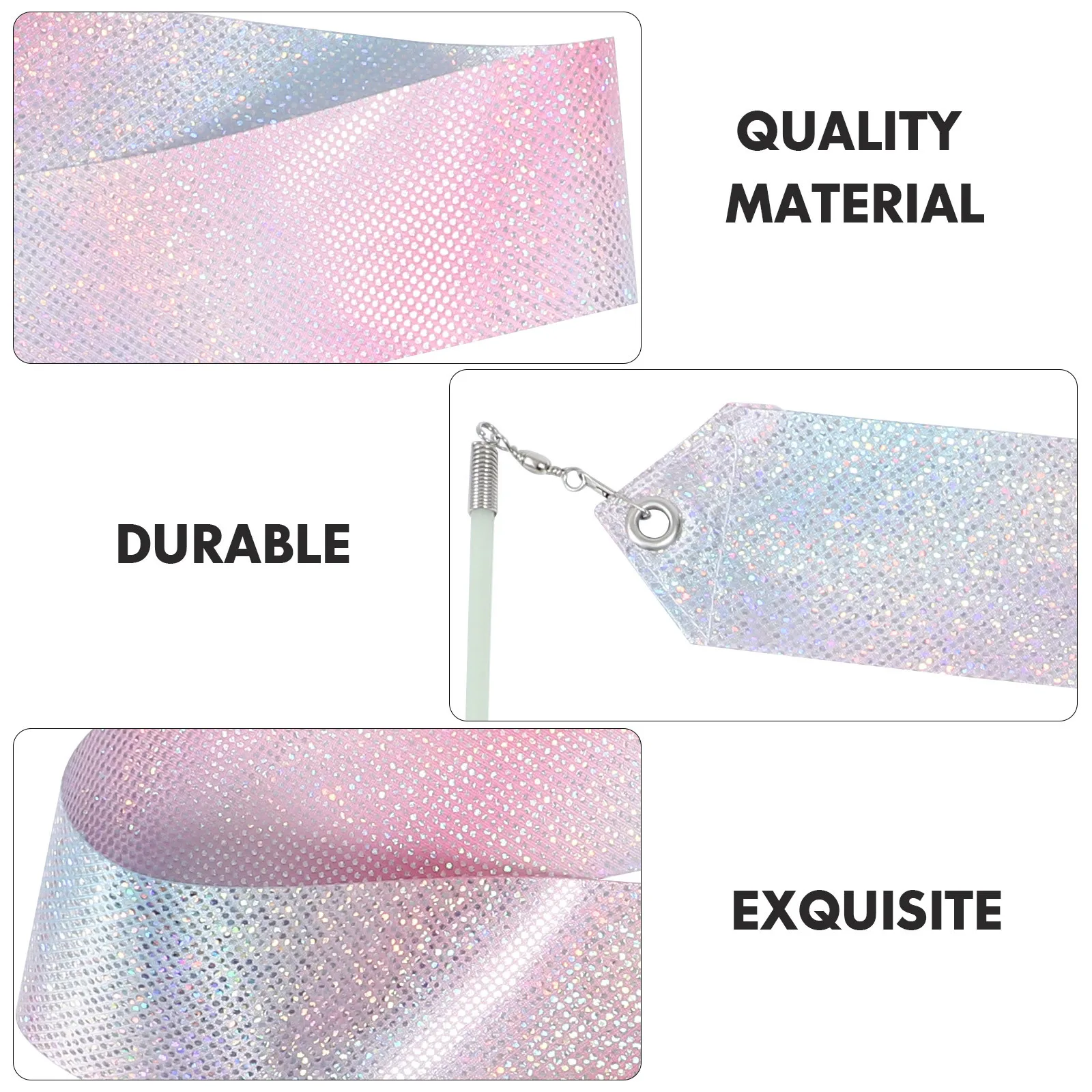 2pcs Colorful Gymnastics Ribbons Decorative Streamers For Rhythmic Dance Shining Polyester Streamer Exercise Performing Supplies
2pcs Colorful Gymnastics Ribbons Decorative Streamers For Rhythmic Dance Shining Polyester Streamer Exercise Performing Supplies