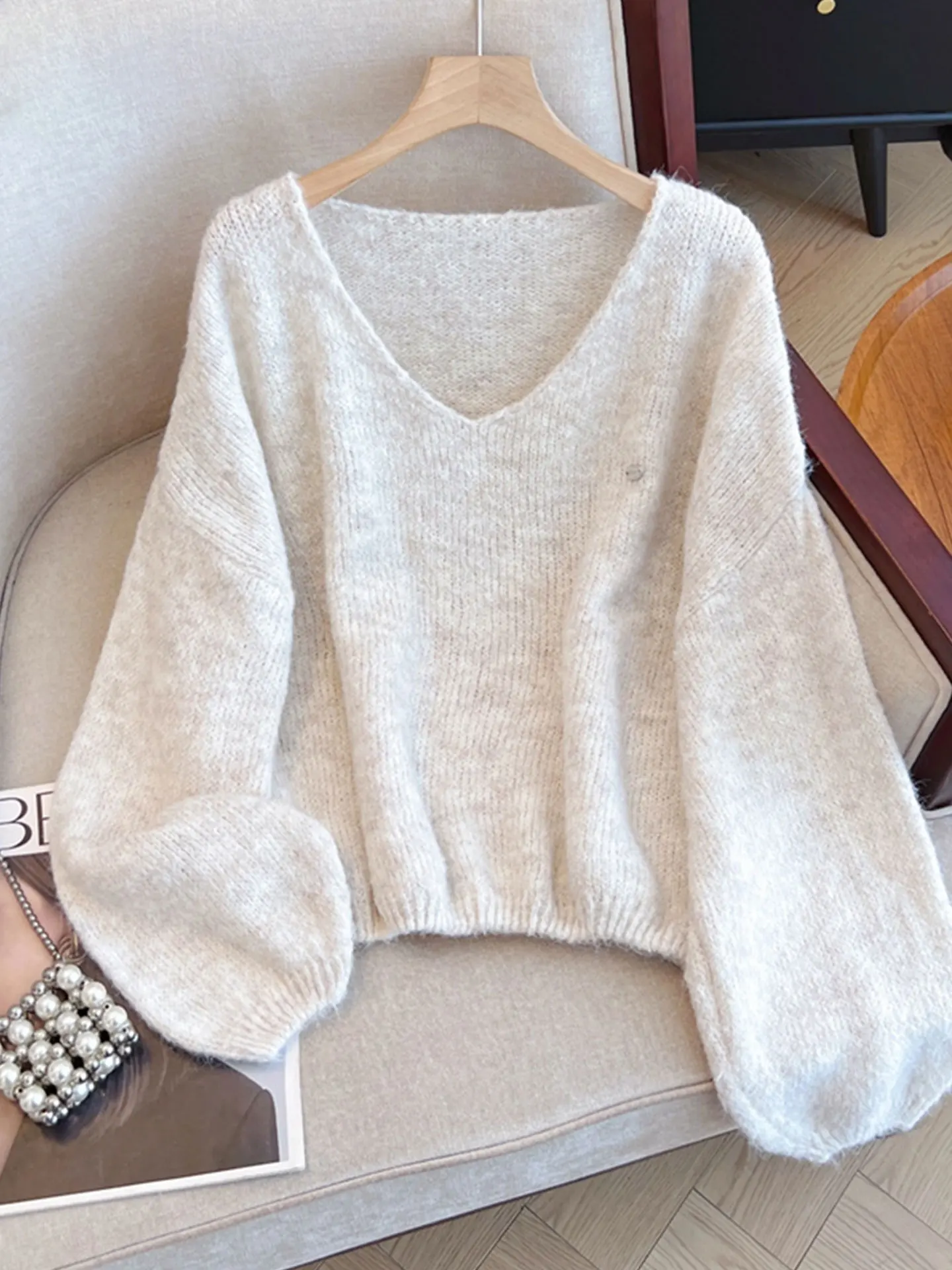 Корейский женский свитер с V-Ne Lantern Sve, свободный крой, осень-зима, вязаный топ больших размеров Faion Commute Sle
Корейский женский свитер с V-Ne Lantern Sve, свободный крой, осень-зима, вязаный топ больших размеров Faion Commute Sle