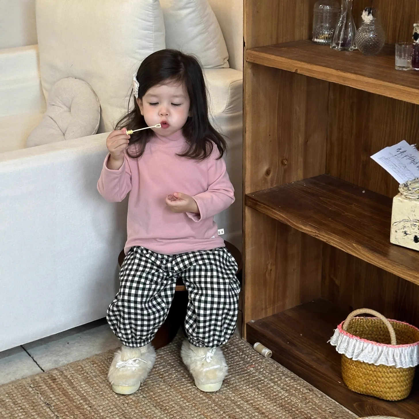 2025 Fall Winter Girls Mock Neck Thermal Top Kids Clothes Korean Style Plaid Pants Set 2PCs Fleece Lined
2025 Fall Winter Girls Mock Neck Thermal Top Kids Clothes Korean Style Plaid Pants Set 2PCs Fleece Lined