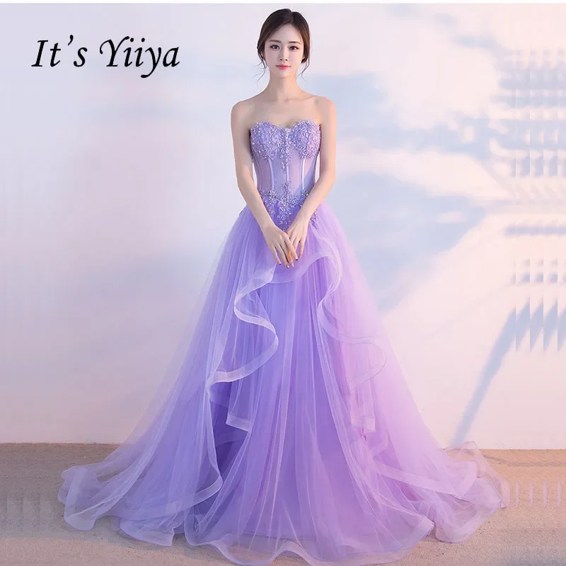 It's Yiiya Customized Evening Dress Beads Purple Strapless Lace Up A-line Floor Length Plus size Woman Party Formal Gown LX039
It's Yiiya Customized Evening Dress Beads Purple Strapless Lace Up A-line Floor Length Plus size Woman Party Formal Gown LX039