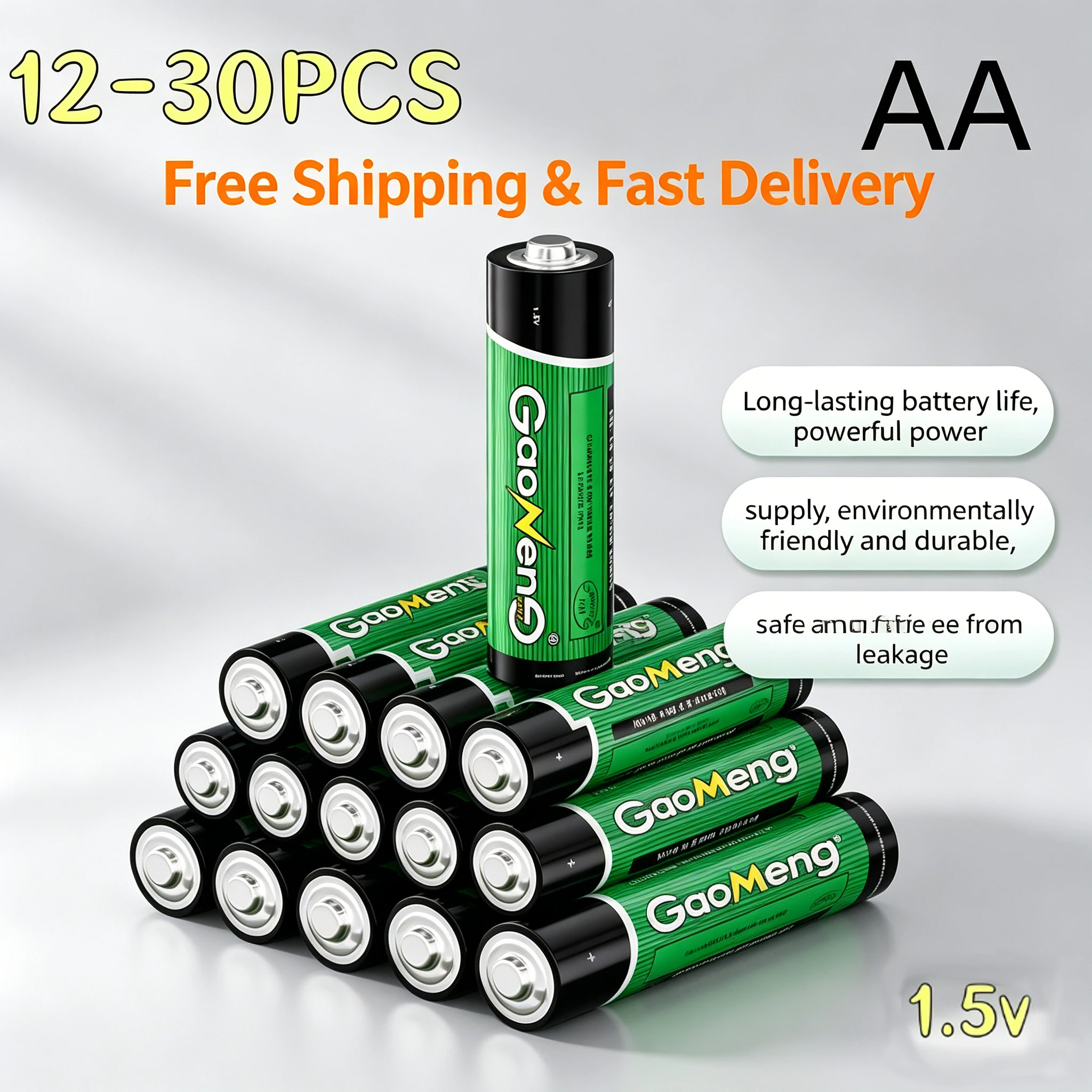 Ultra Power 1.5V AA LR6 Alkaline Dry Batteries Leak-Proof for Digital Camera Flash LED Light MP3 Player Wireless Mouse
Ultra Power 1.5V AA LR6 Alkaline Dry Batteries Leak-Proof for Digital Camera Flash LED Light MP3 Player Wireless Mouse
