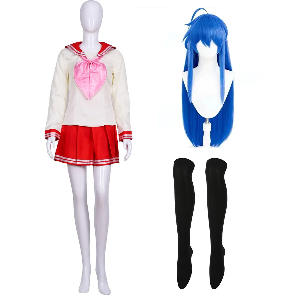 Anime Lucky Star Konata Izumi Hiiragi Kagami Hiiragi Tsukasa Cosplay Costume Halloween Wig JK Uniform Sailor Suits
Anime Lucky Star Konata Izumi Hiiragi Kagami Hiiragi Tsukasa Cosplay Costume Halloween Wig JK Uniform Sailor Suits