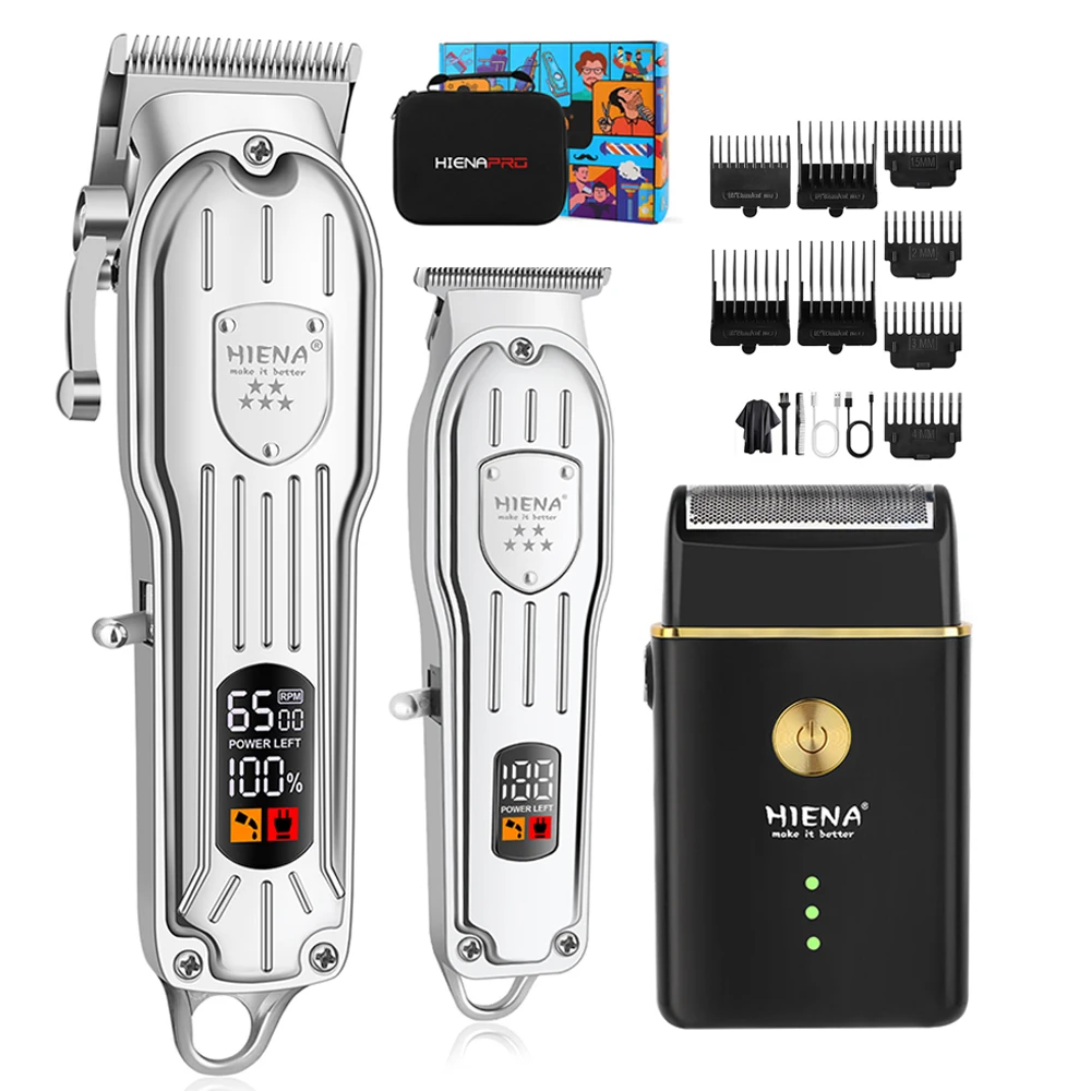 HIENA 3/2pcs Men’s Grooming Kit – hair Clippers Shaver Beard Trimmer Set, Cordless machine Rechargeable for men gift home tools
HIENA 3/2pcs Men’s Grooming Kit – hair Clippers Shaver Beard Trimmer Set, Cordless machine Rechargeable for men gift home tools