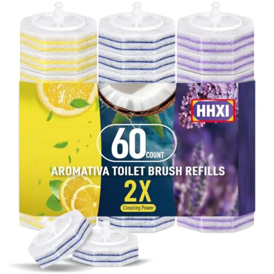 60Ct Aromative Toilet Brush Refills, Toilet Bowl Cleaner Refills, Double-Layer Cleaning Pads Added, Disposable Refill Heads for
60Ct Aromative Toilet Brush Refills, Toilet Bowl Cleaner Refills, Double-Layer Cleaning Pads Added, Disposable Refill Heads for
