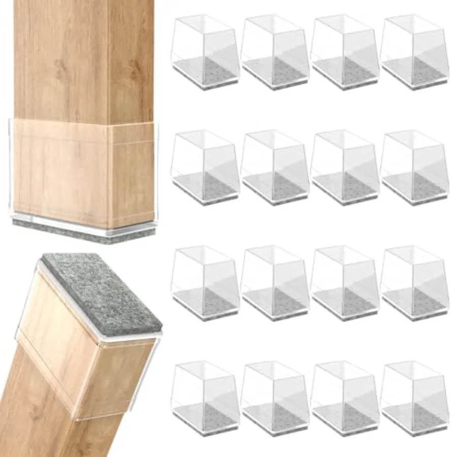 Rectangle Chair Leg Protectors for Hardwood Floors, 16 PCS Silicone Covers to Protect Wood Tile Floors Felt Pads Furniture Leg
Rectangle Chair Leg Protectors for Hardwood Floors, 16 PCS Silicone Covers to Protect Wood Tile Floors Felt Pads Furniture Leg
