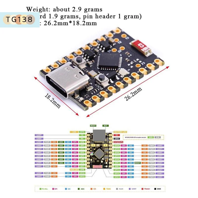 【New】ESP32-C6 SuperMini Development Board Microcontroller Programming Learning Controller Core Board
【New】ESP32-C6 SuperMini Development Board Microcontroller Programming Learning Controller Core Board