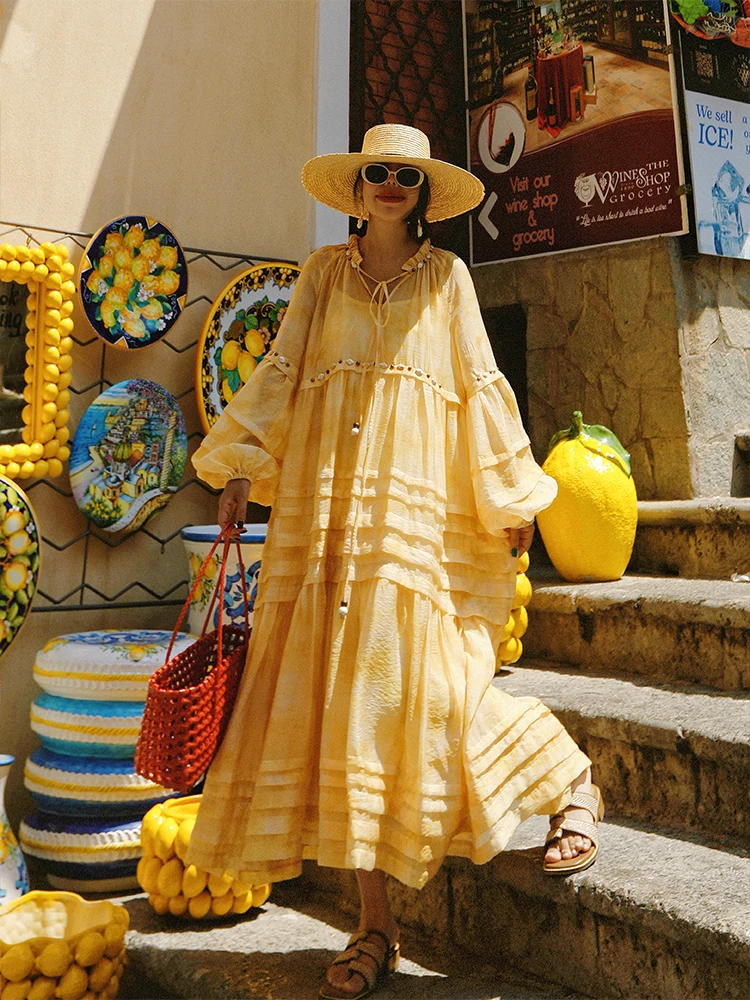 TIYIHAILEY Spring Autumn Women Dresses Full Lantern Sleevev Plated Loose Ladies Clothing Fashion Long Maxi 2025 2pcs New V-Neck
TIYIHAILEY Spring Autumn Women Dresses Full Lantern Sleevev Plated Loose Ladies Clothing Fashion Long Maxi 2025 2pcs New V-Neck
