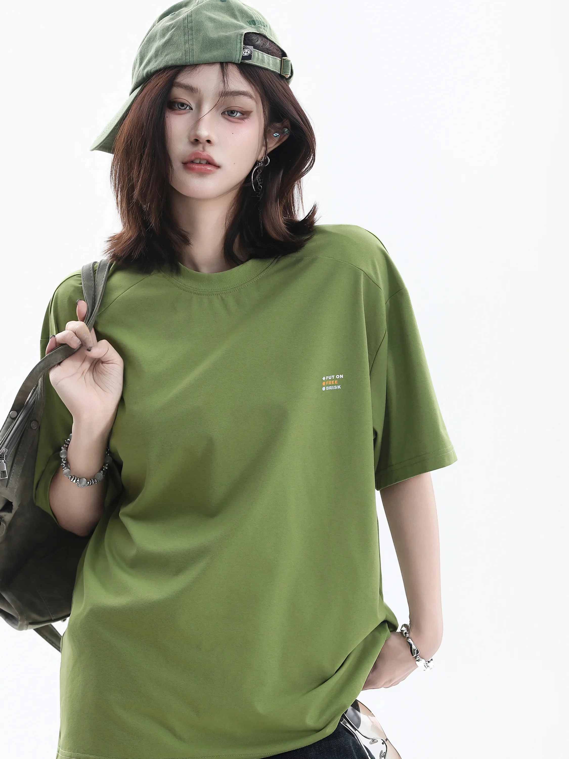 American Style Loose Fit round Neck T-Shirt Women's Casual Basic Short Sleeve Top Slimming Effect Versatile Couple's Shirt
American Style Loose Fit round Neck T-Shirt Women's Casual Basic Short Sleeve Top Slimming Effect Versatile Couple's Shirt