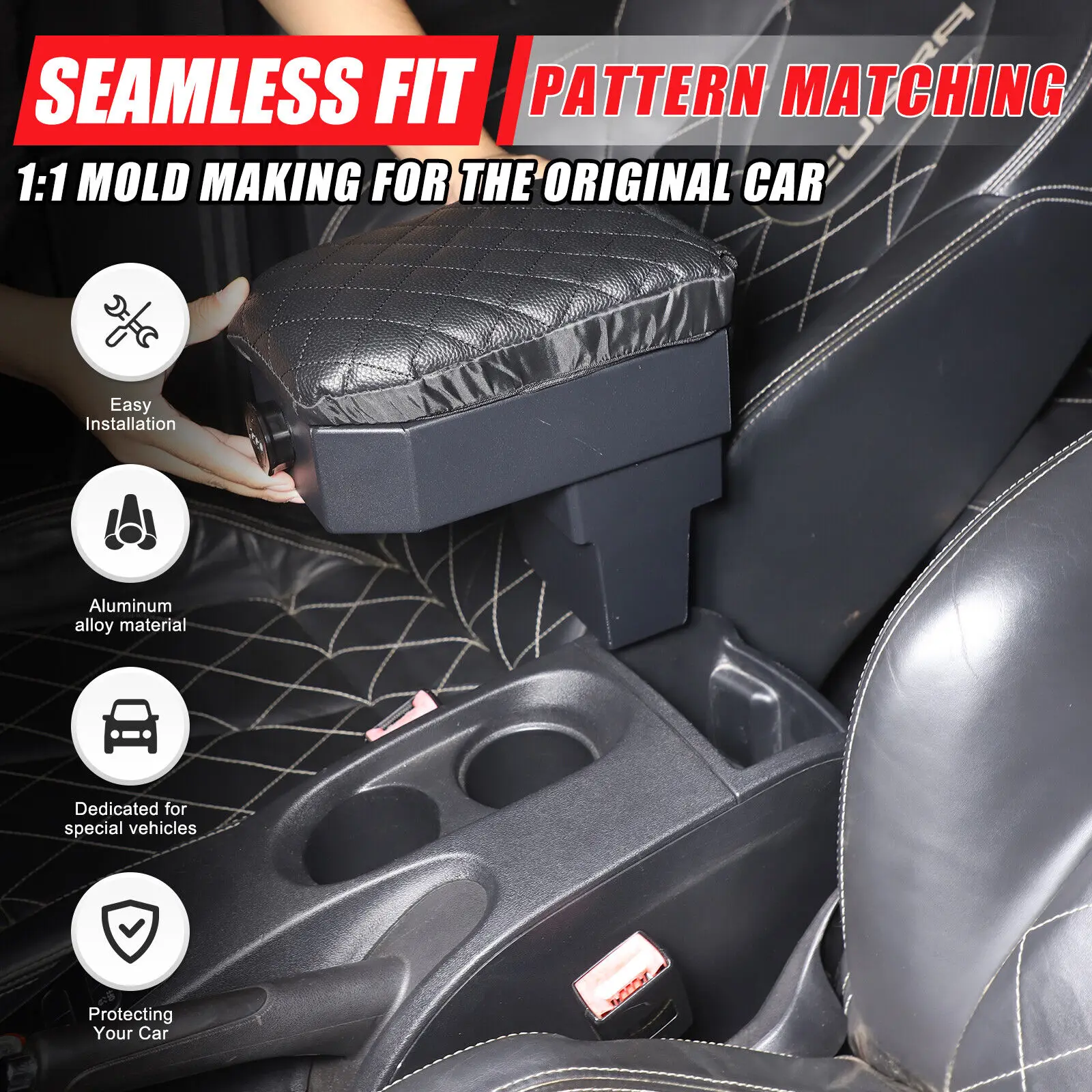 Aluminum Alloy Car Central Control Cup Holder Armrest Safety Box Storage Box With Lock Accessories For Seat Leon MK2 2008-2012
Aluminum Alloy Car Central Control Cup Holder Armrest Safety Box Storage Box With Lock Accessories For Seat Leon MK2 2008-2012