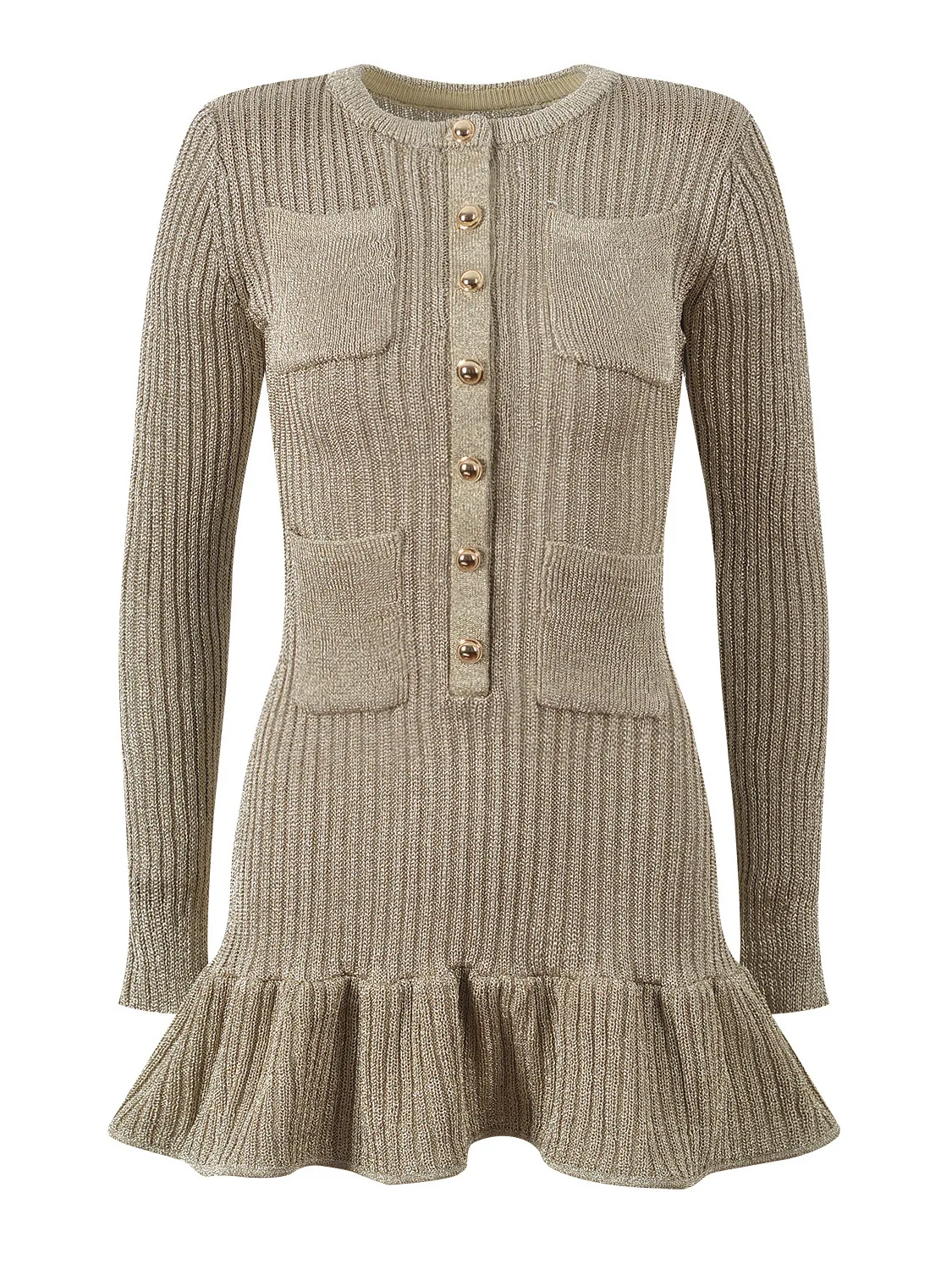 Женское платье Slim Fit с круглым вырезом, длинными рукавами, на одной пуговице, с французским рукавом, из трикотажной эластичной ткани, с завышенной талией
Женское платье Slim Fit с круглым вырезом, длинными рукавами, на одной пуговице, с французским рукавом, из трикотажной эластичной ткани, с завышенной талией