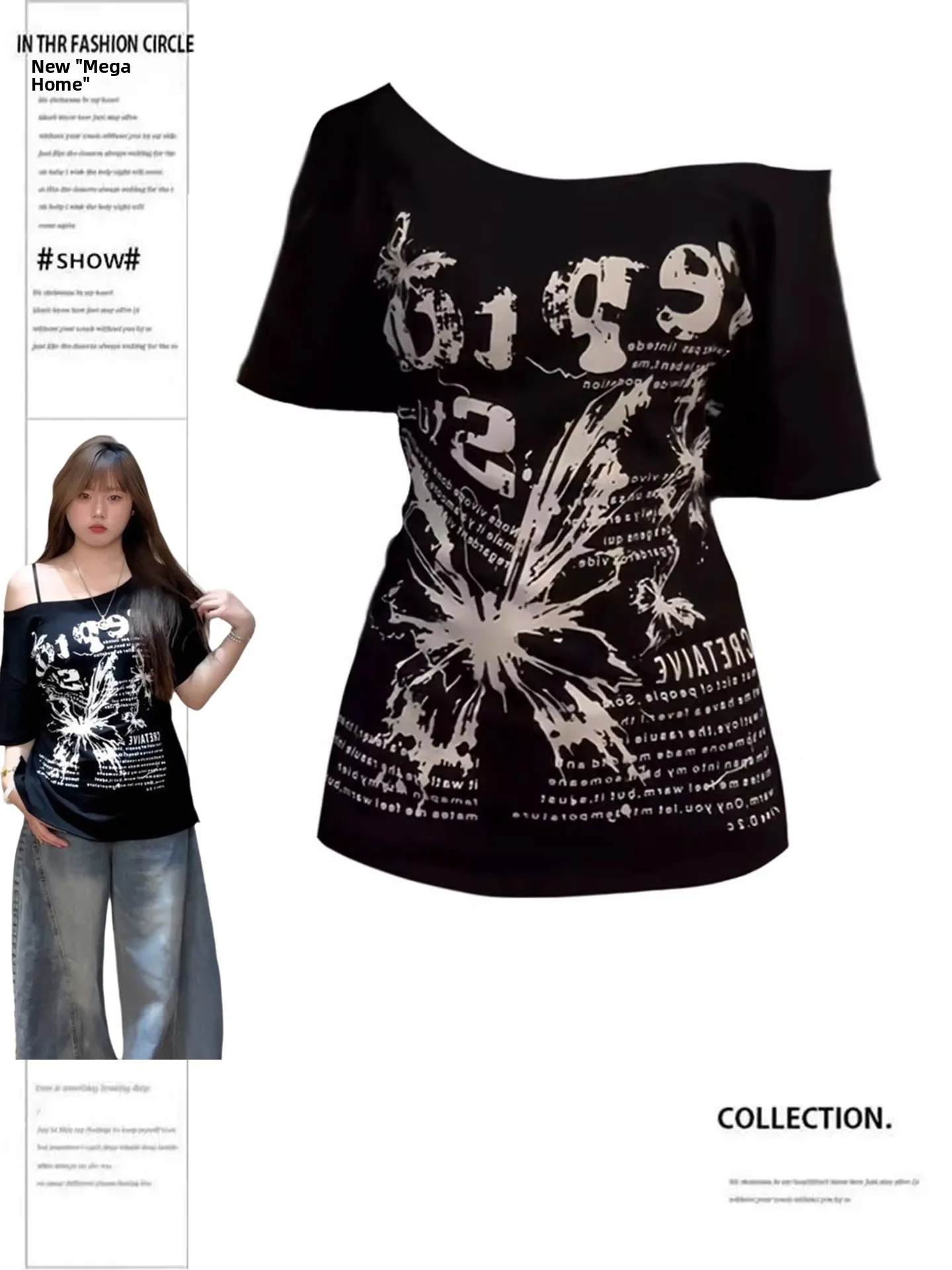 Summer Korean Style Short Sleeve T-Shirt Women plus Size Slim Fit Printed Waist-Cinching Top Print Casual Tee
Summer Korean Style Short Sleeve T-Shirt Women plus Size Slim Fit Printed Waist-Cinching Top Print Casual Tee