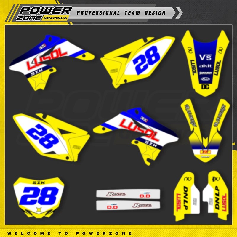 POWERZONE пользовательские мотоциклетные наклейки индивидуальный комплект защиты графического номера для SUZUKI RMZ 250 2010-2018 05
POWERZONE пользовательские мотоциклетные наклейки индивидуальный комплект защиты графического номера для SUZUKI RMZ 250 2010-2018 05