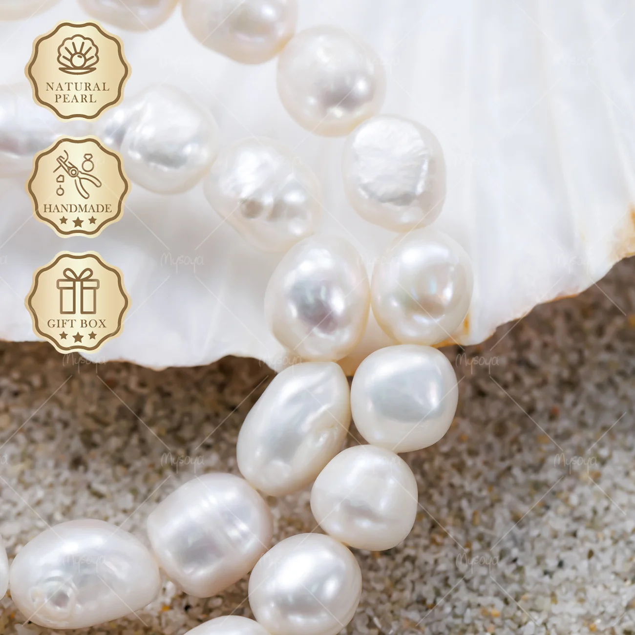 MYSOYA White Baroque Freshwater Pearl Necklace 8-9mm Gold Vintage Heart Locket Pendant, Gift Box S565
MYSOYA White Baroque Freshwater Pearl Necklace 8-9mm Gold Vintage Heart Locket Pendant, Gift Box S565