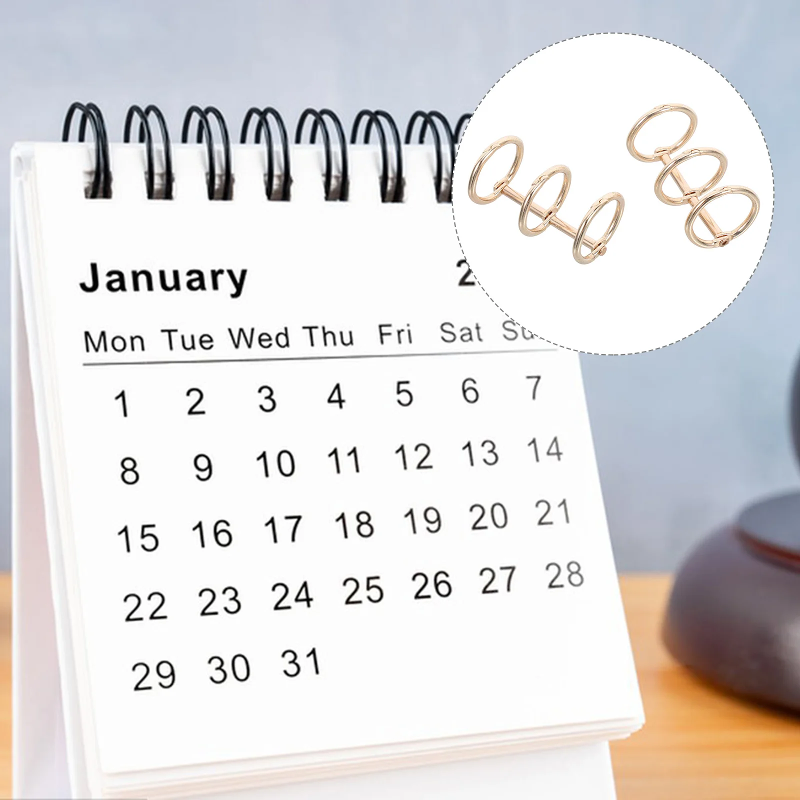 2 pcs 2 Desk Calendar Binding Metal Loose Leaf Book Rings for Note Book DIY Planner Supplies Convenient Binder Rings
2 pcs 2 Desk Calendar Binding Metal Loose Leaf Book Rings for Note Book DIY Planner Supplies Convenient Binder Rings