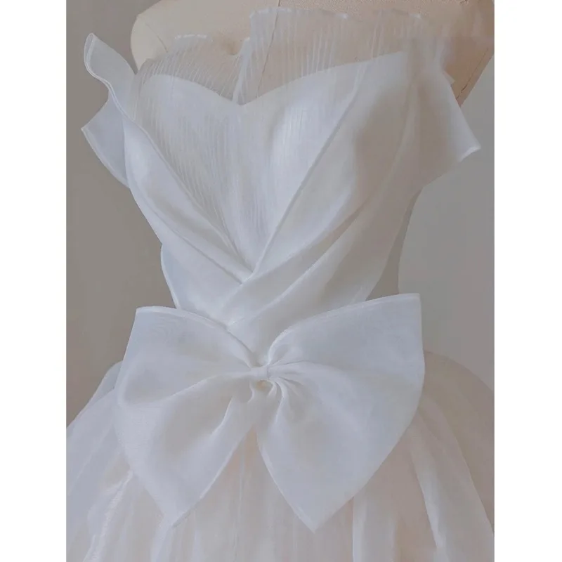 GIYSILE Customized White Tube Top Light Wedding Dress 2025 New Simple Temperament Tube Top Main Yarn Super Fairy Land Dresses
GIYSILE Customized White Tube Top Light Wedding Dress 2025 New Simple Temperament Tube Top Main Yarn Super Fairy Land Dresses