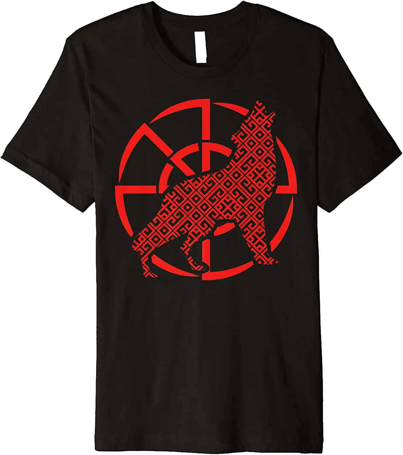 Double Kolovrat Slavic God Symbol with Fearless Wolf Men T-Shirt Short Casual 100% Cotton Shirts 
Double Kolovrat Slavic God Symbol with Fearless Wolf Men T-Shirt Short Casual 100% Cotton Shirts