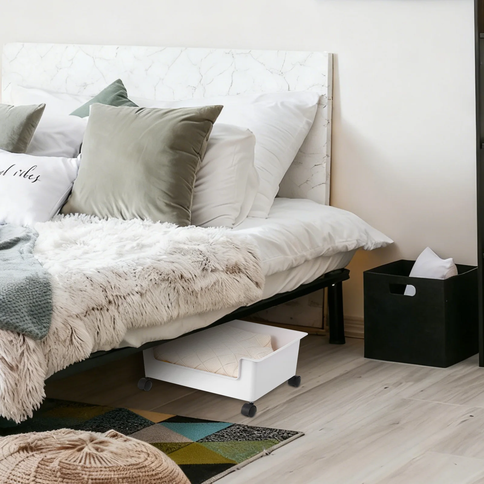 Rolling Storage Box with Wheels Multi-Functional Organizer for Books Clothes Home Office Desktop Neat Holder Container
Rolling Storage Box with Wheels Multi-Functional Organizer for Books Clothes Home Office Desktop Neat Holder Container