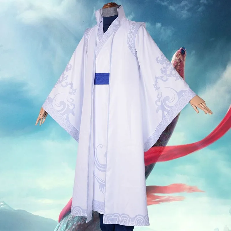 Фильмы из мультфильмов Nezha Conquers The Dragon King Косплей Костюмы Ao Bing Белый халат Парики Хэллоуин Карнавальный костюм для выступлений
Фильмы из мультфильмов Nezha Conquers The Dragon King Косплей Костюмы Ao Bing Белый халат Парики Хэллоуин Карнавальный костюм для выступлений