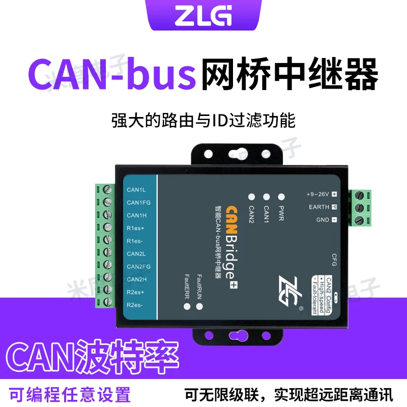 ZLG Intelligent CAN Isolated Bridge Repeater Hub CANBridge + Module
ZLG Intelligent CAN Isolated Bridge Repeater Hub CANBridge + Module