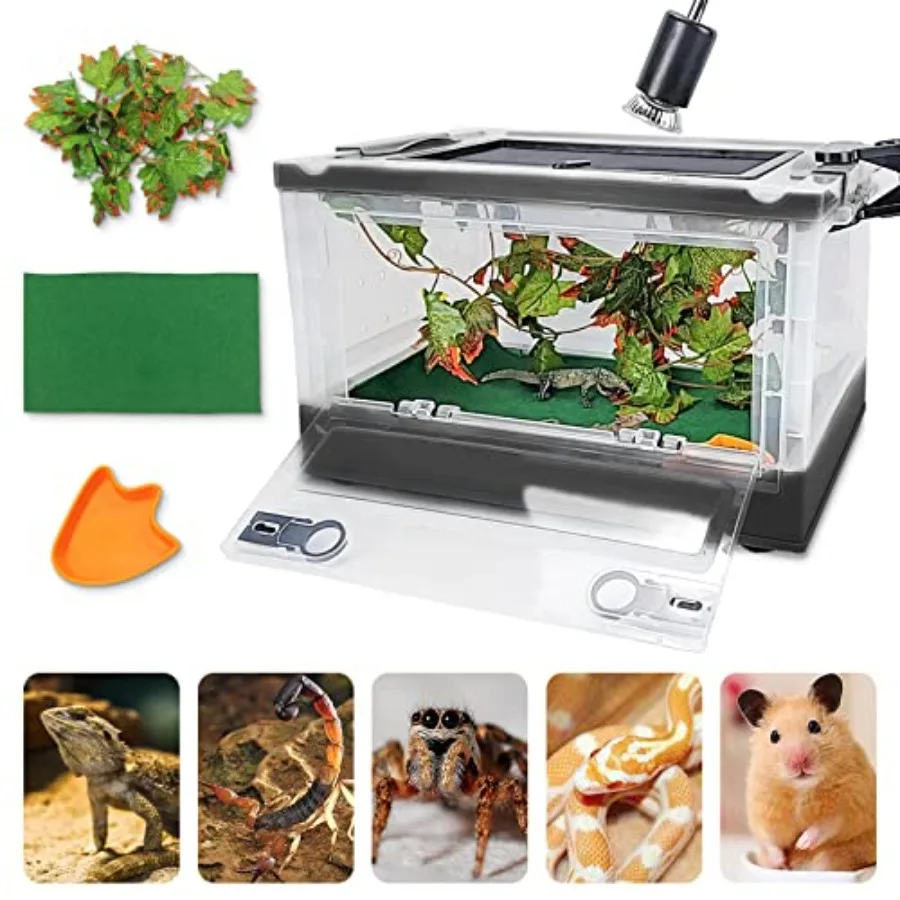 Foldable Reptile Terrariums Kits with Plant Feeding Bowl Carpet Easy to Carry Easy to Move with Wheels Heat-Resistant Material
Foldable Reptile Terrariums Kits with Plant Feeding Bowl Carpet Easy to Carry Easy to Move with Wheels Heat-Resistant Material