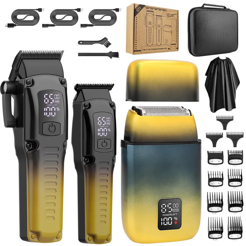 RESUXI 977 New 8500RPM Professional Hair Clipper + Electric Shaver Set for Barber Men's Hair Trimmer Shaver Hair Cutting Machine
RESUXI 977 New 8500RPM Professional Hair Clipper + Electric Shaver Set for Barber Men's Hair Trimmer Shaver Hair Cutting Machine