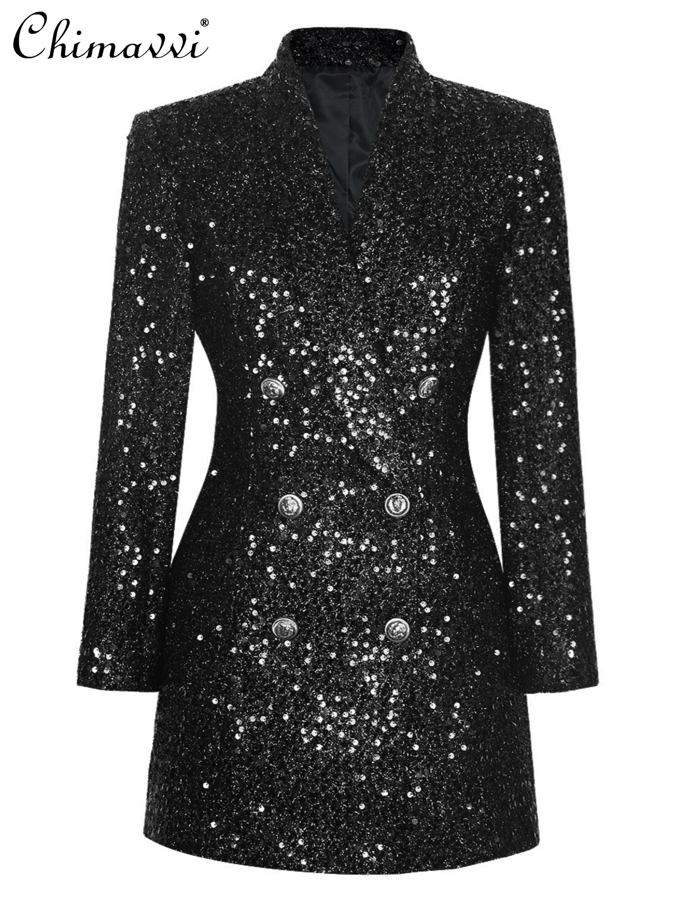 2023 Winter New Heavy Sequins Fashion Slimming Suit Coat High-End Long Sleeve Slim Temperament Performance Jacket for Women
2023 Winter New Heavy Sequins Fashion Slimming Suit Coat High-End Long Sleeve Slim Temperament Performance Jacket for Women