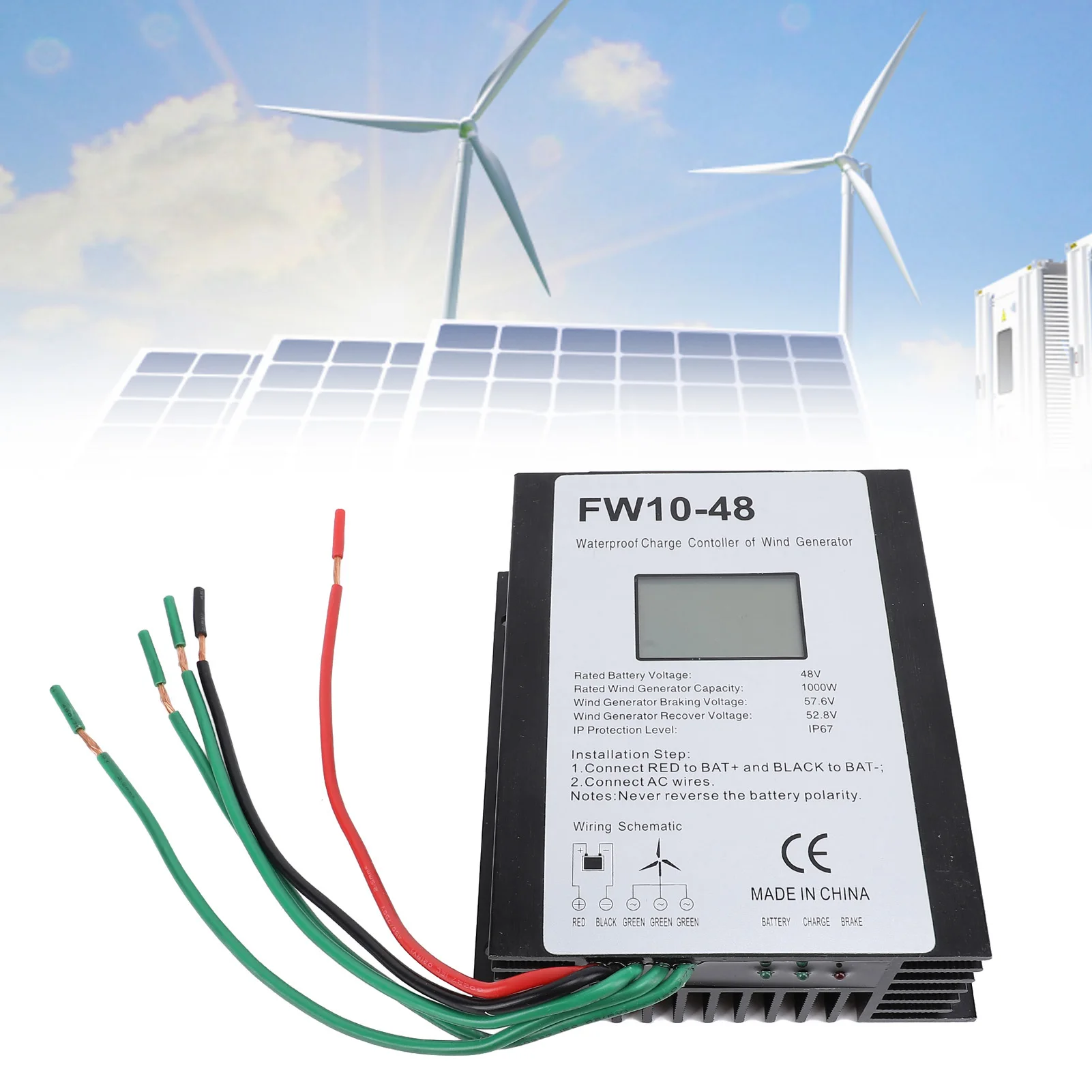 MPPT Wind Turbine Charge Controller 48V IP67 Water Resistant Automatic Regulator for 1000W Wind Turbine Generator
MPPT Wind Turbine Charge Controller 48V IP67 Water Resistant Automatic Regulator for 1000W Wind Turbine Generator