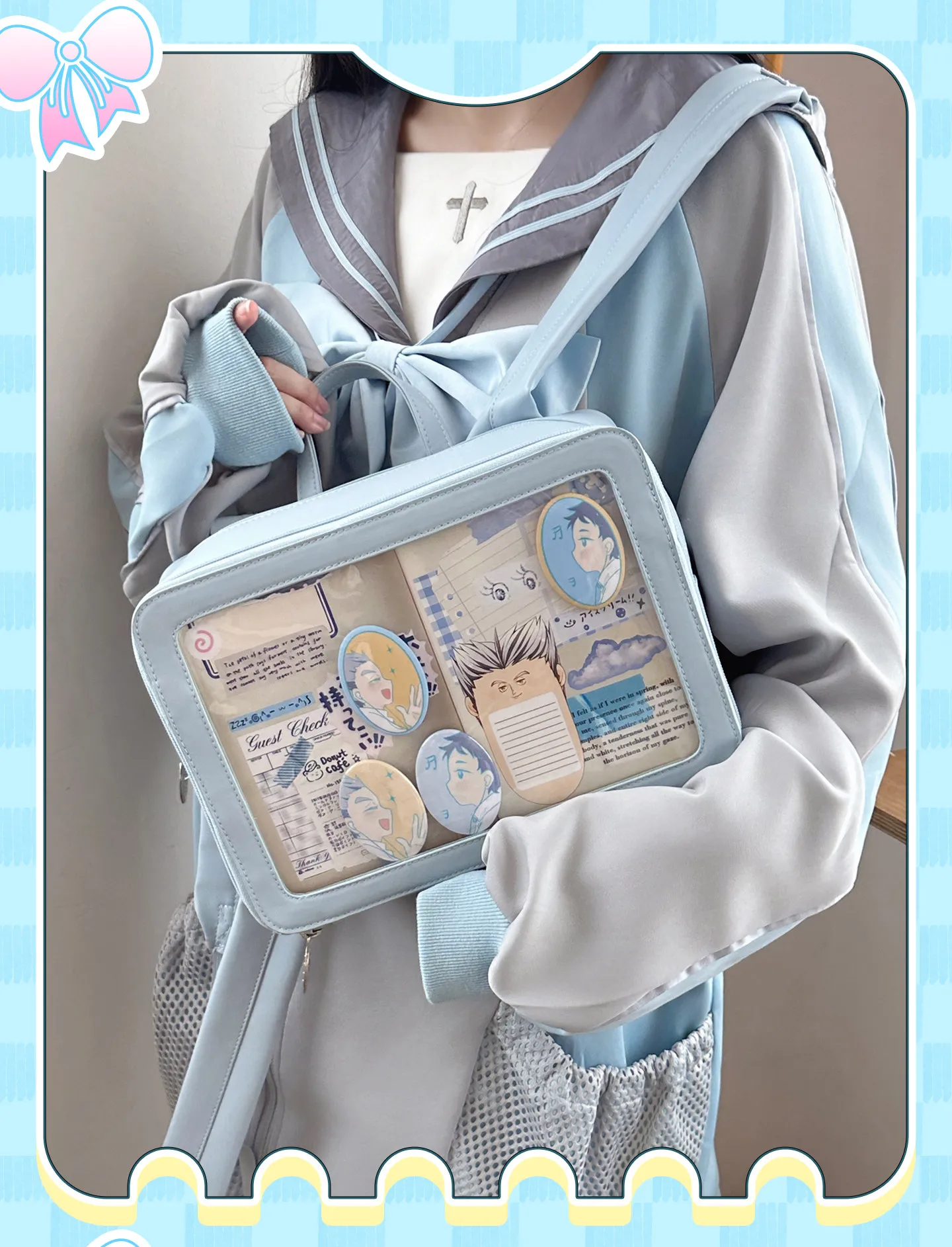 Japanese Original Comic-Con Lta Bag Big Food Bar Millet Student Two-Dimensional Animation Daily Game Backpack for Women
Japanese Original Comic-Con Lta Bag Big Food Bar Millet Student Two-Dimensional Animation Daily Game Backpack for Women