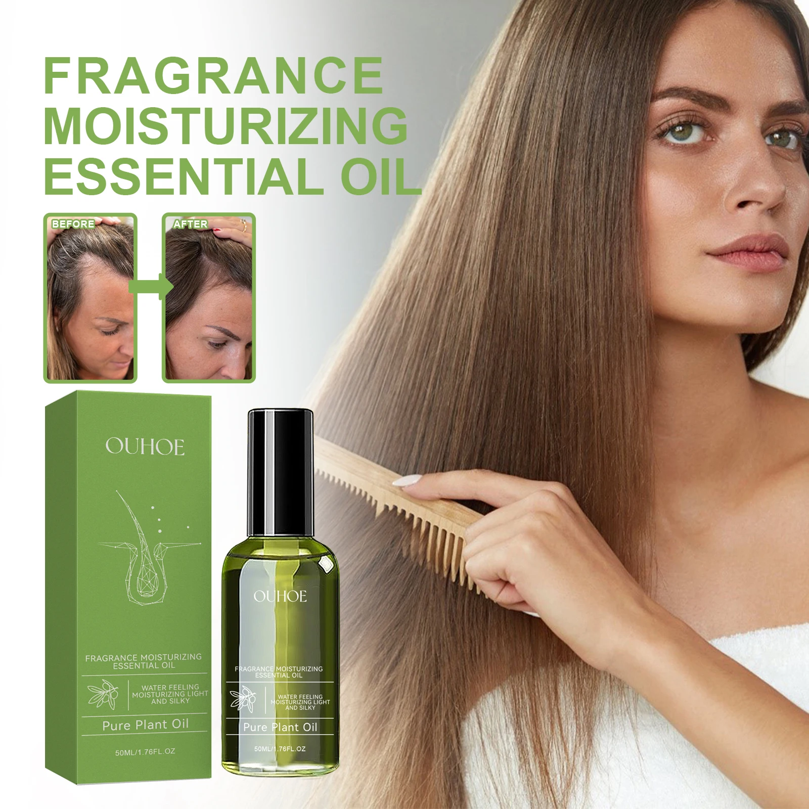Эфирное масло для восстановления повреждения волос OUHOE Hair, густое, гладкое, увлажняющее и питательное масло для волос против истончения
Эфирное масло для восстановления повреждения волос OUHOE Hair, густое, гладкое, увлажняющее и питательное масло для волос против истончения