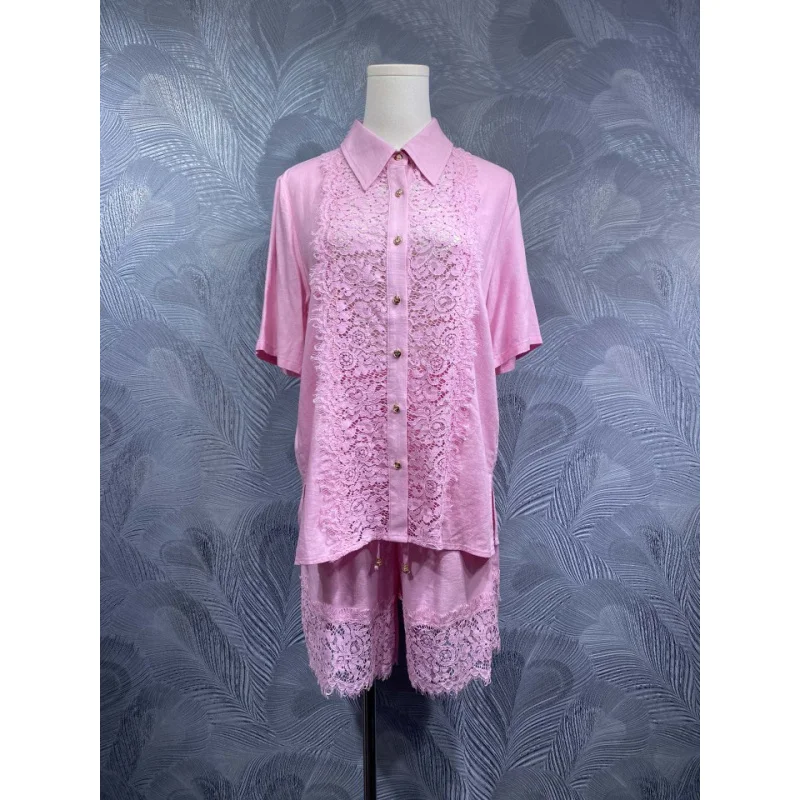 Brangdy Luxury Brand 2025 Summer New Lapel Stitching Lace Top with Shorts Suit in Stock Real Shot
Brangdy Luxury Brand 2025 Summer New Lapel Stitching Lace Top with Shorts Suit in Stock Real Shot