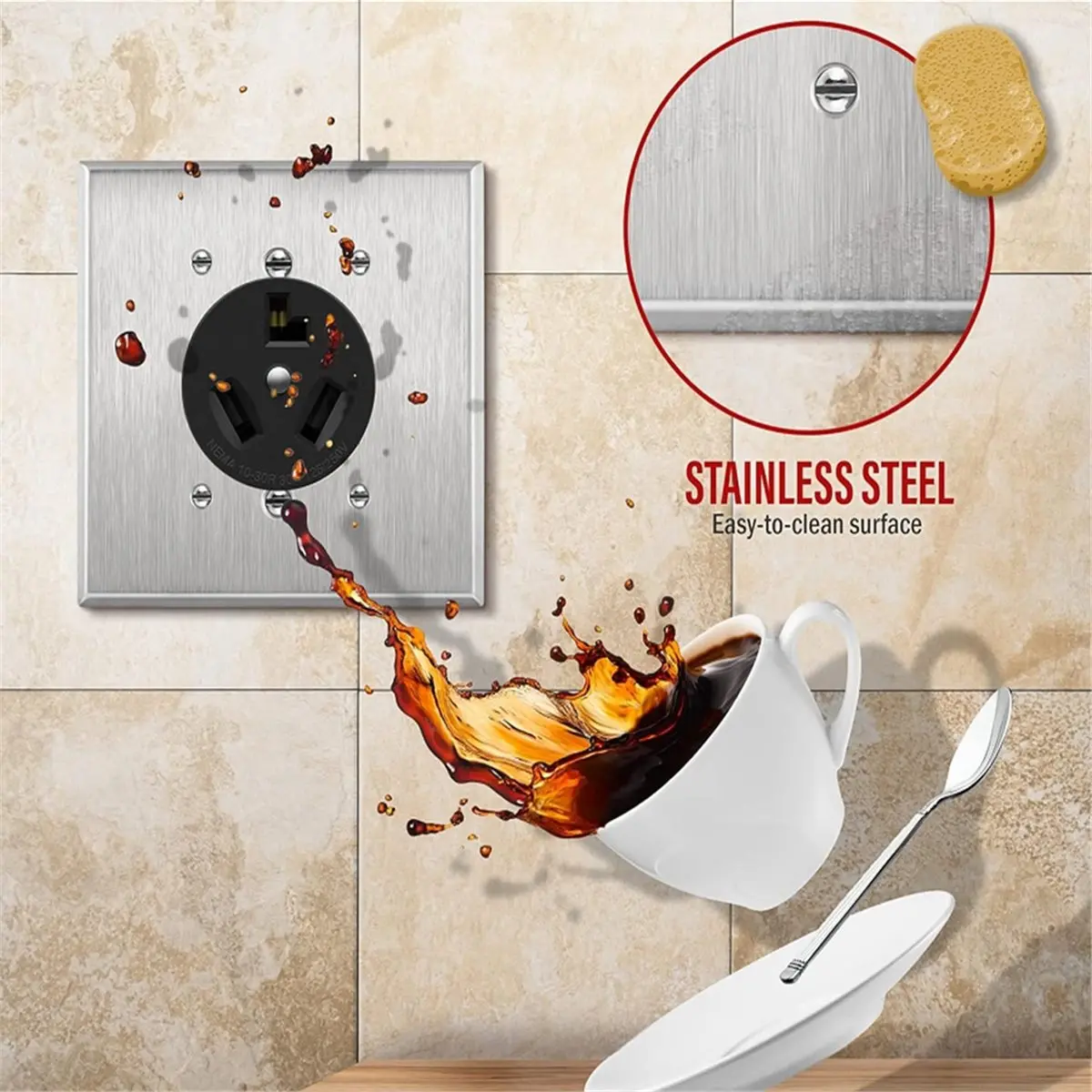 【COUNTDOWN DEAL】 Single Hole Receptacle Outlet Metal Wall Plate Stainless Steel Wall Plate Single Hole Outlet Cover
【COUNTDOWN DEAL】 Single Hole Receptacle Outlet Metal Wall Plate Stainless Steel Wall Plate Single Hole Outlet Cover