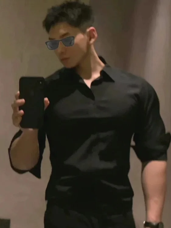 Neapolitan Black Long Sleeve Men's Shirt Ice Silk Chiffon Suit Inner Shirt Trendy Youth Fit American Style Button up Casual Wear
Neapolitan Black Long Sleeve Men's Shirt Ice Silk Chiffon Suit Inner Shirt Trendy Youth Fit American Style Button up Casual Wear