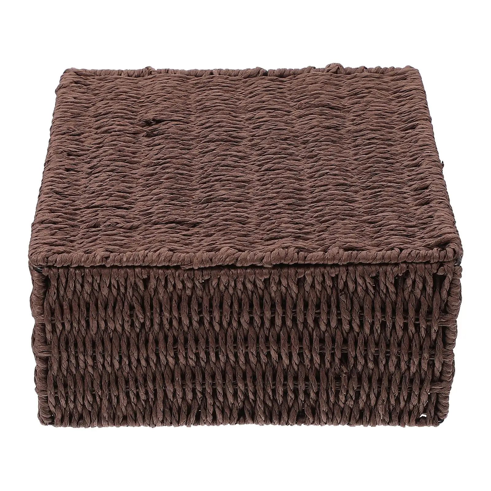 Flip Lid Storage Box Rustic Paper Rope Basket Household Decor Multi purpose Snack Fruit Sweets Container Woven Elegant
Flip Lid Storage Box Rustic Paper Rope Basket Household Decor Multi purpose Snack Fruit Sweets Container Woven Elegant