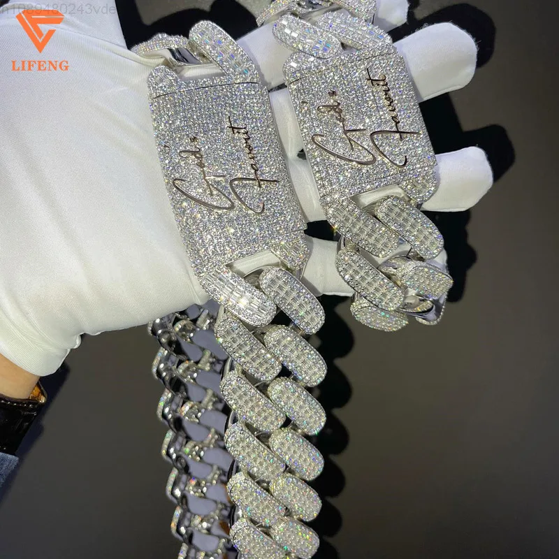 Мужская цепочка Iced Out с муассанитом VVS на заказ, тяжелое ожерелье из твердого серебра 925 пробы с позолотой и бриллиантами, рэперская цепочка, кубинская цепочка
Мужская цепочка Iced Out с муассанитом VVS на заказ, тяжелое ожерелье из твердого серебра 925 пробы с позолотой и бриллиантами, рэперская цепочка, кубинская цепочка
